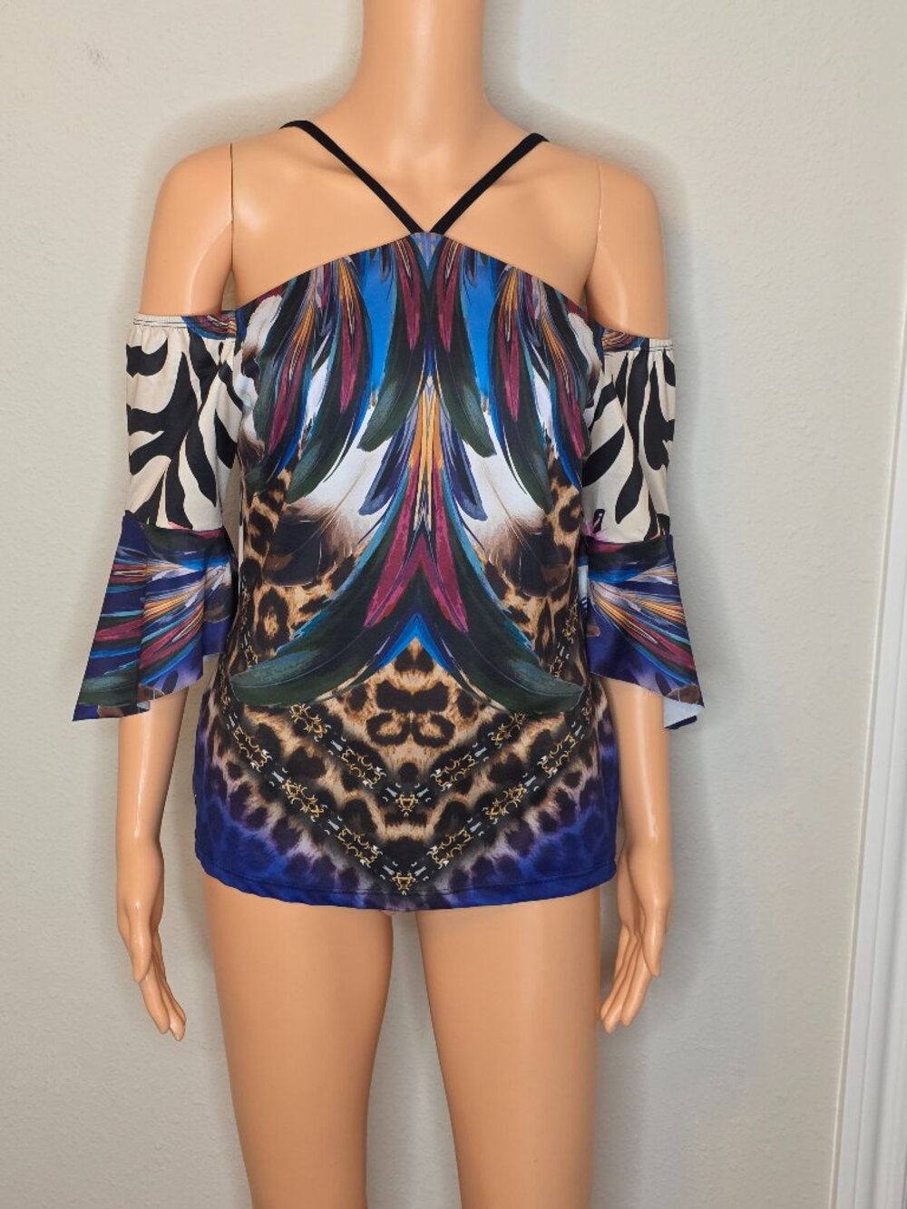Venus Bohemian Style Off Shoulder Blouse, Size Medium - Picture 2 of 8